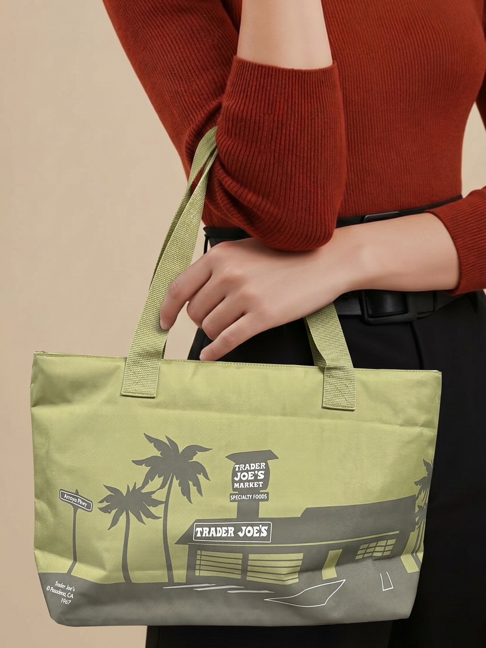 Green trader Joe’s insulated bag